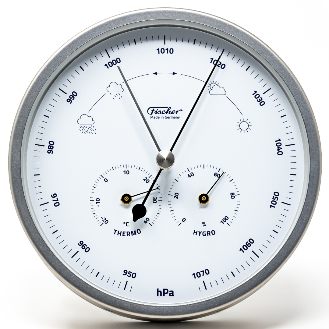 Modern Indoor & Outdoor Weatherstation- 3 in 1 - Hygrometer + Barometer + Thermometer