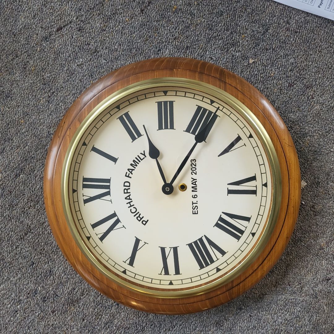 Handcrafted Post Office Clock – Large