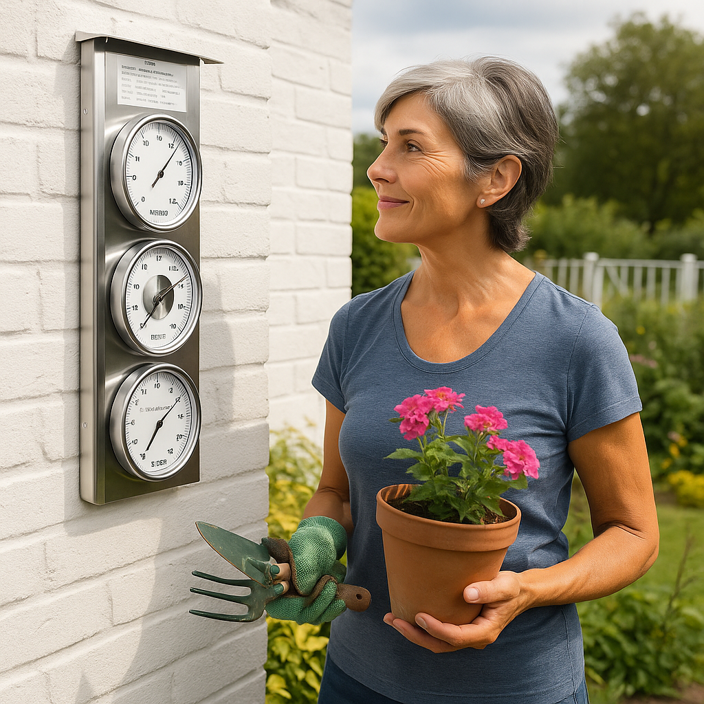 Impressive Indoor & Outdoor Weatherstation- 3 in 1 - Hygrometer + Barometer + Thermometer