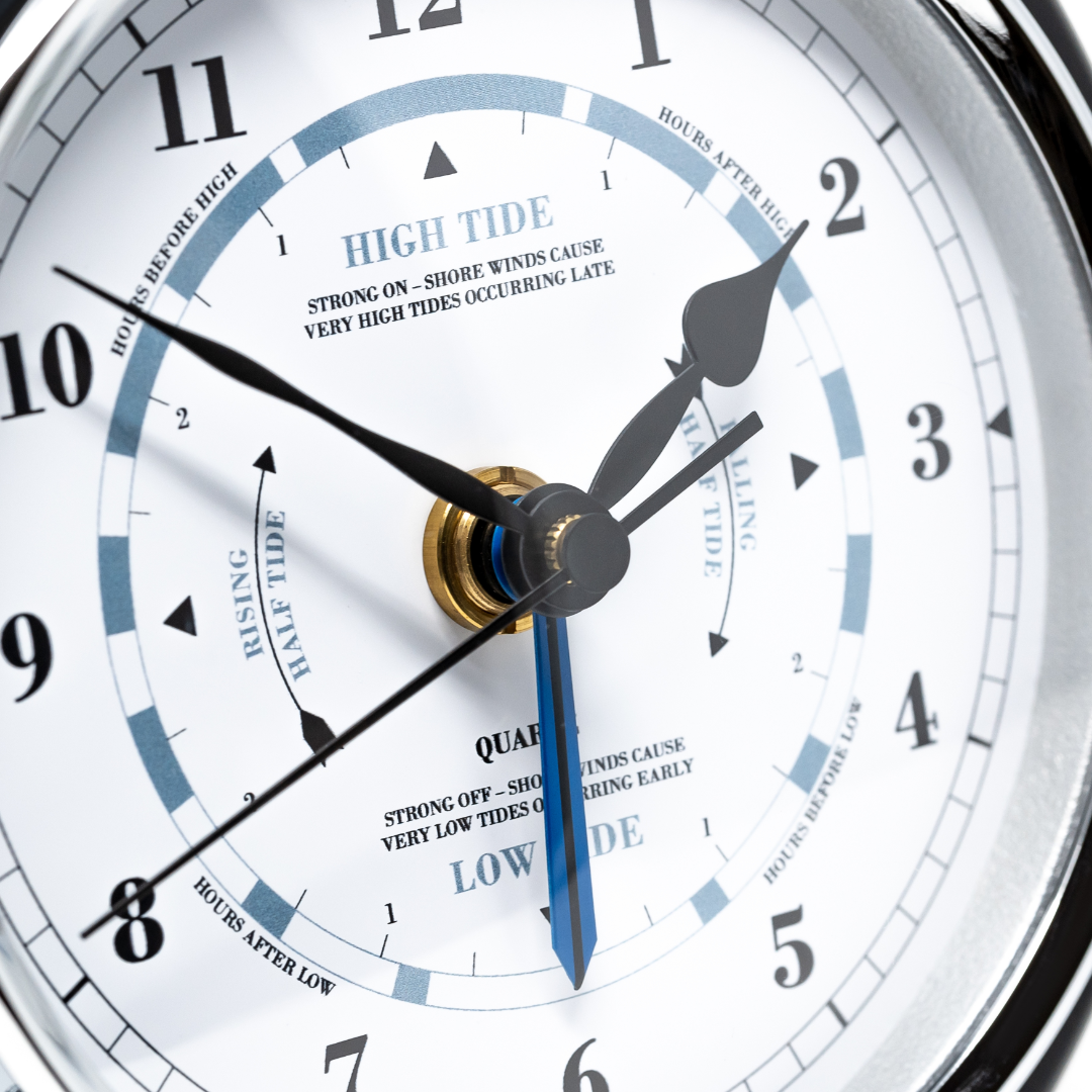 Popular Ash & Chrome  170mm Time & Tide Clock