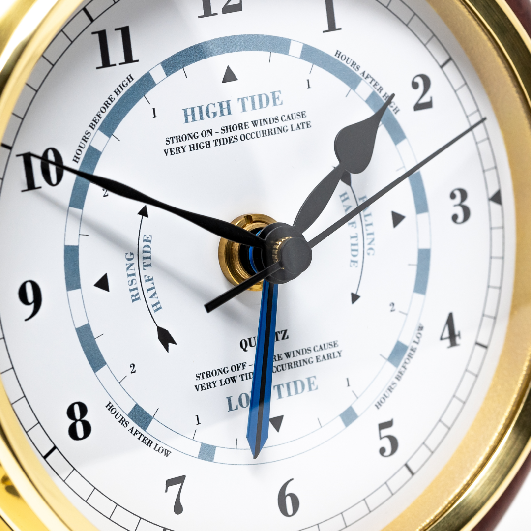Popular Mahogany & Brass 170mm Tide Clock