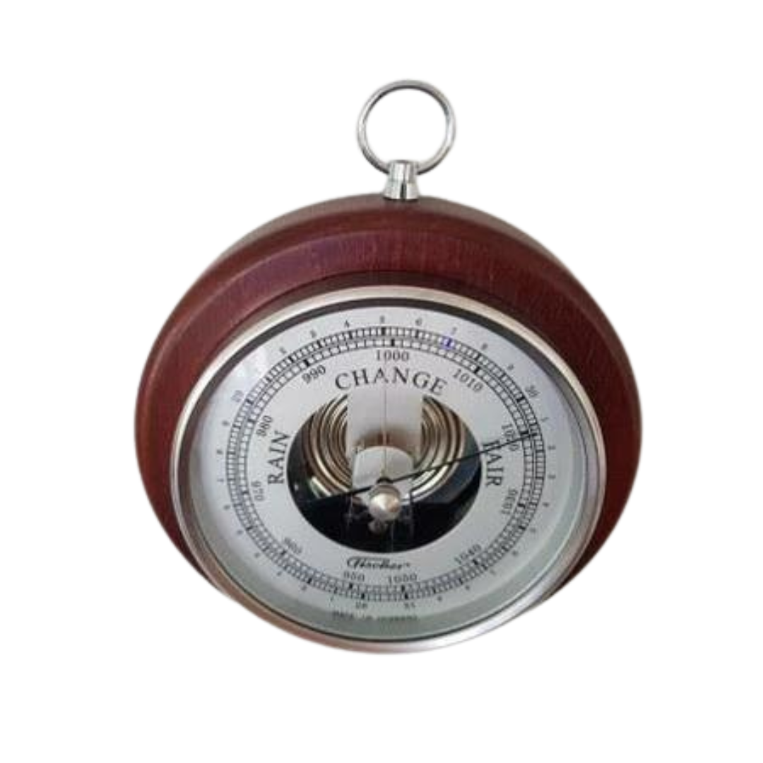 Classic Mahogany & Chrome 170mm Fischer Barometer