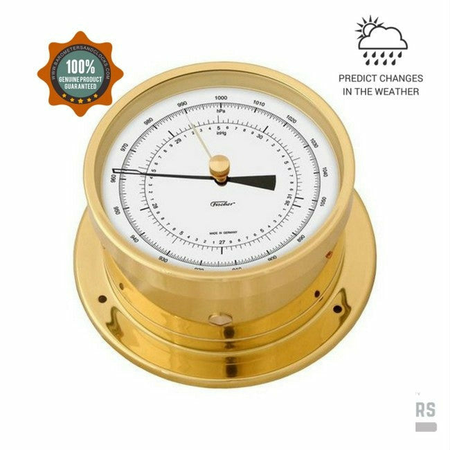 Precision Aneroid Polished Brass Precision Barometer