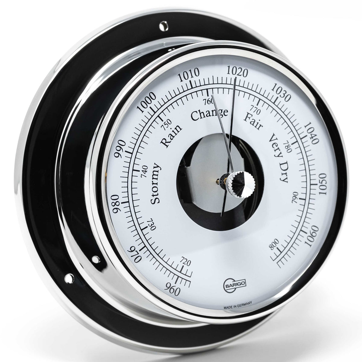 Barigo Tempo Barometer 183RFPO – Polished Stainless Steel (110 mm)