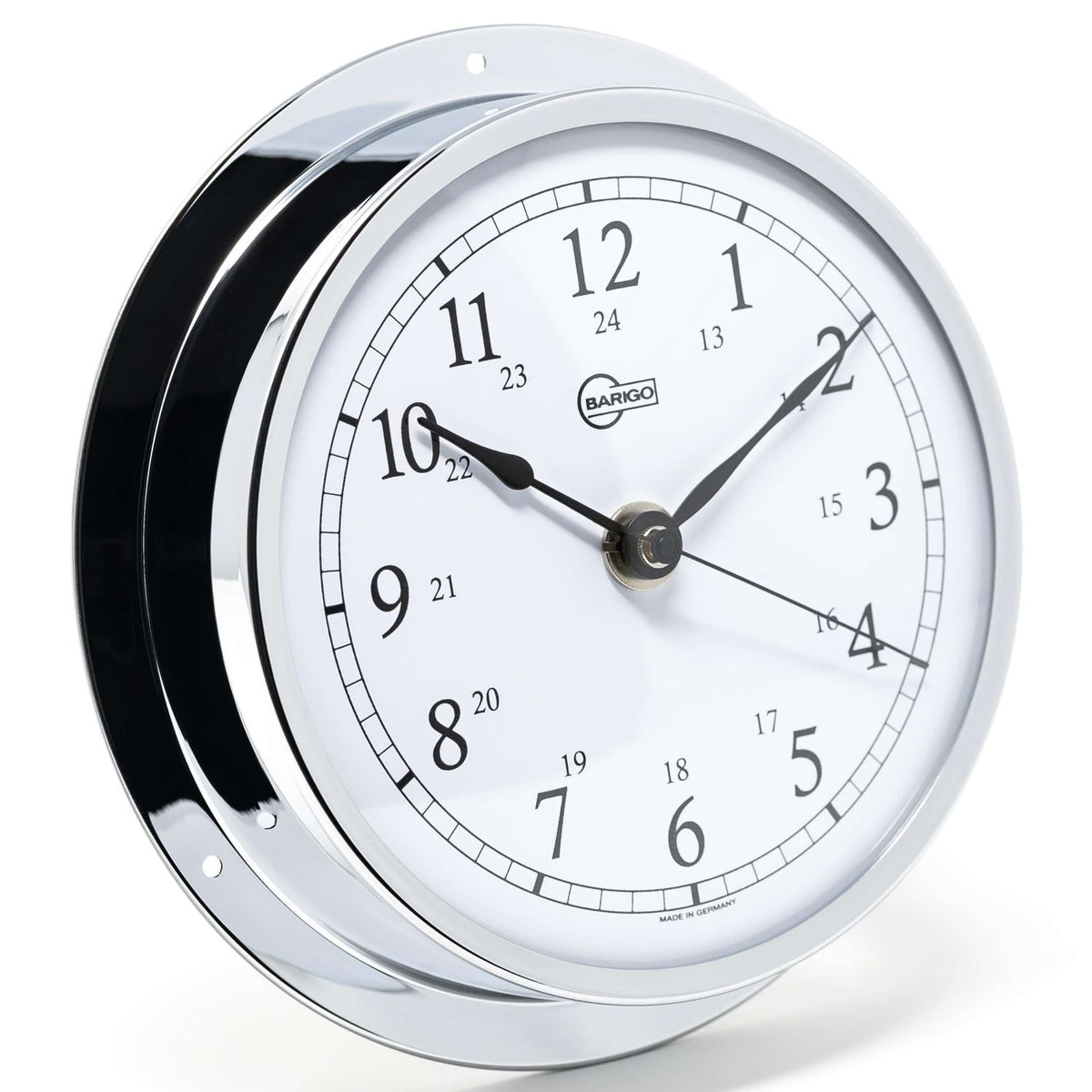 Barigo Viking 155mm – Chrome-Barometer &amp; Ships Clock-combo