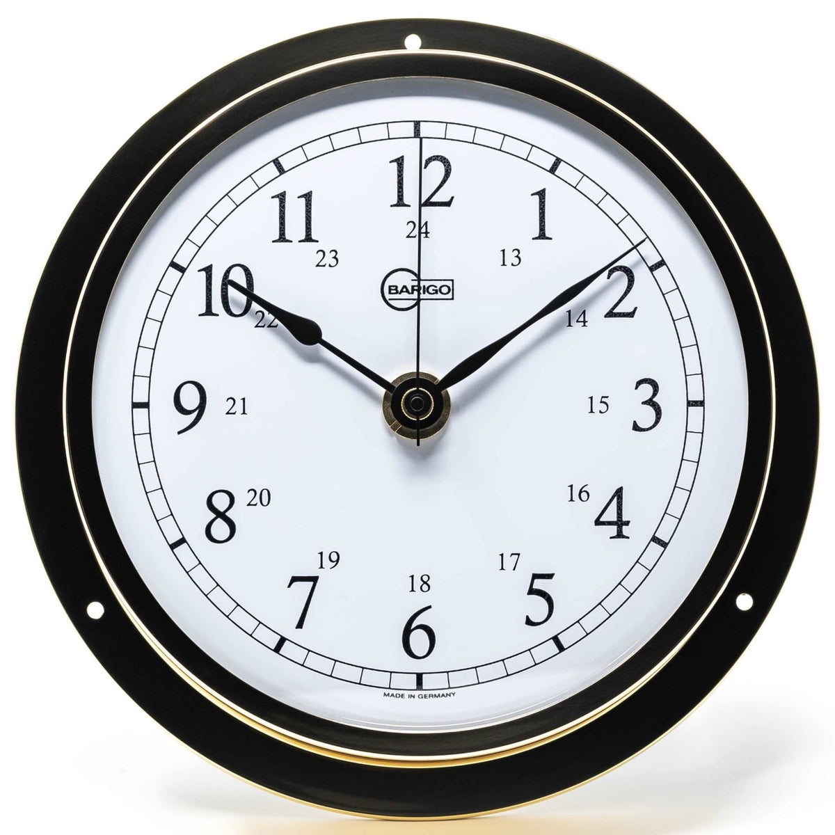 Barigo Viking Quartz Clock 611MS – Polished Brass (155 mm)