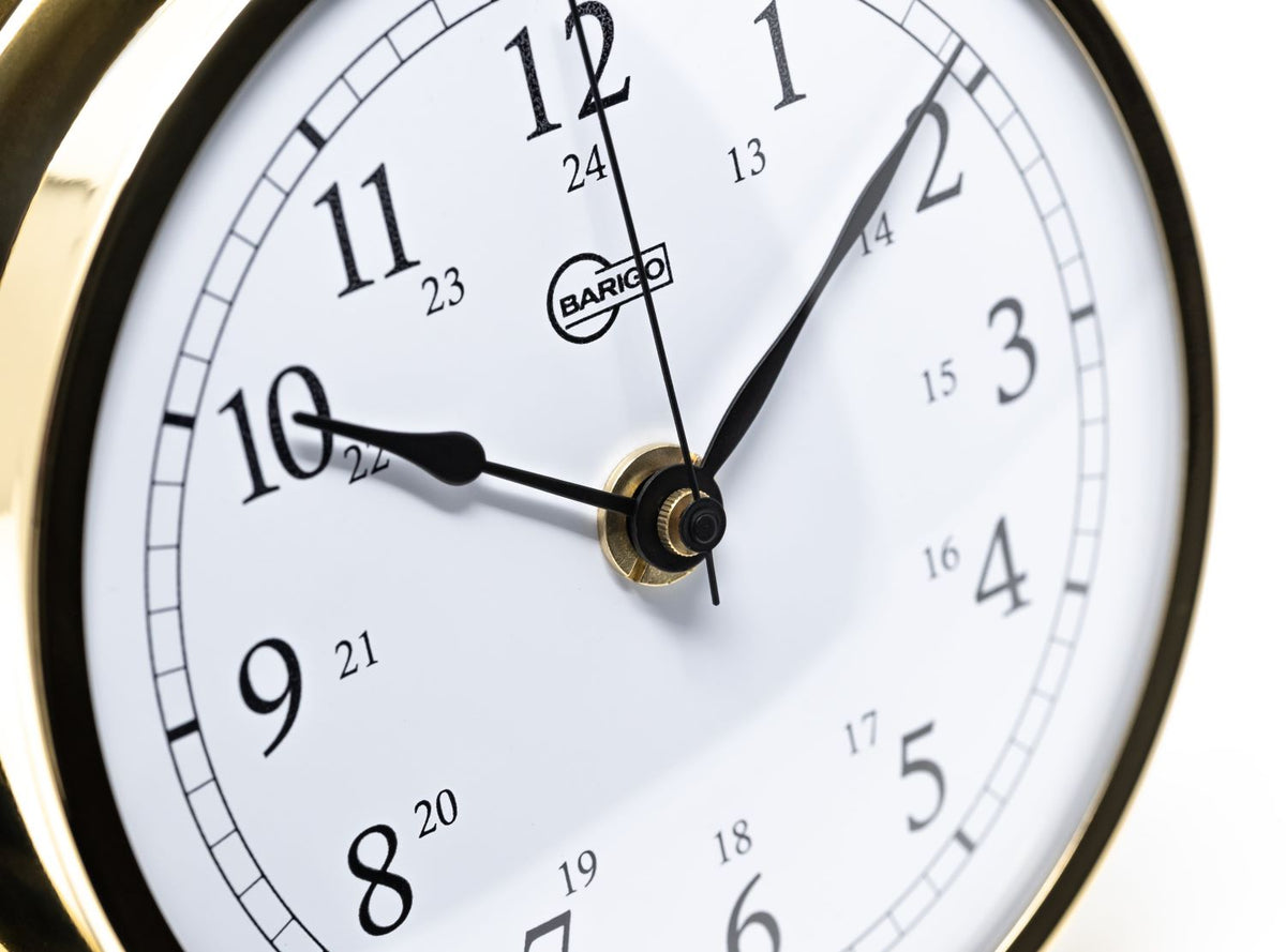 Barigo Viking Quartz Clock 611MS – Polished Brass (155 mm)