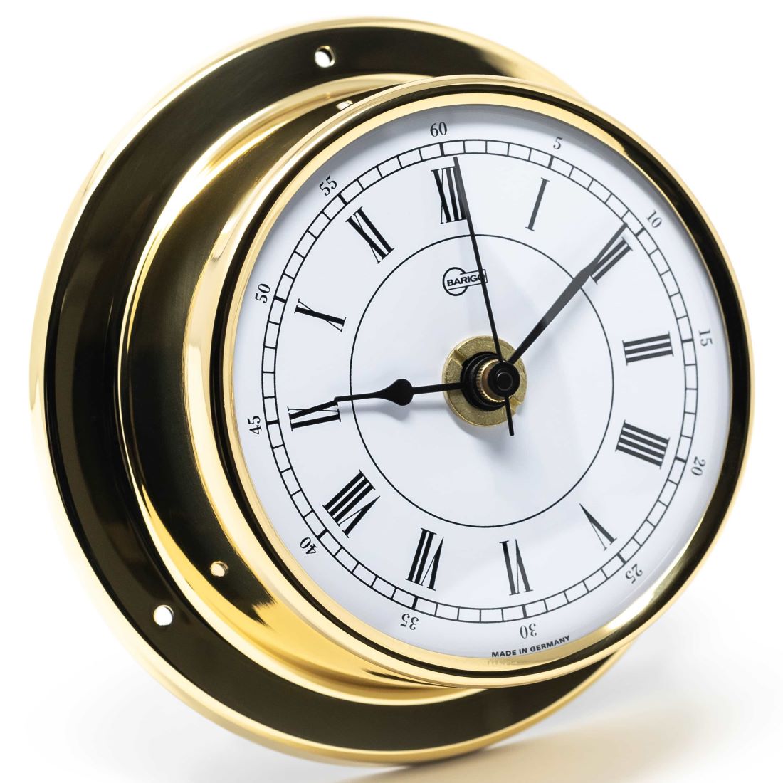 Barigo Tempo Quartz Clock 683MS – Polished Brass (110 mm)