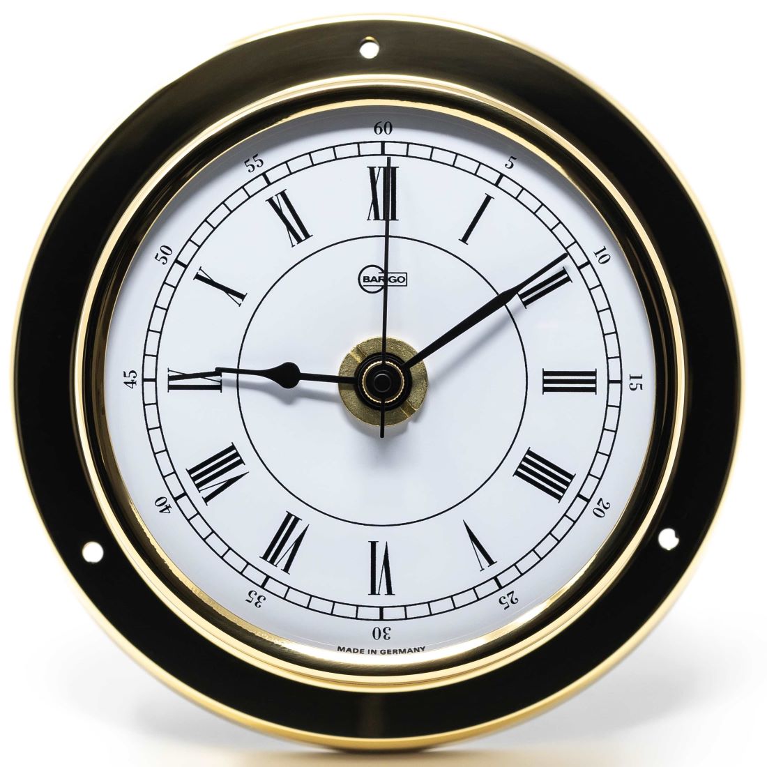 Barigo Tempo Quartz Clock 683MS – Polished Brass (110 mm)