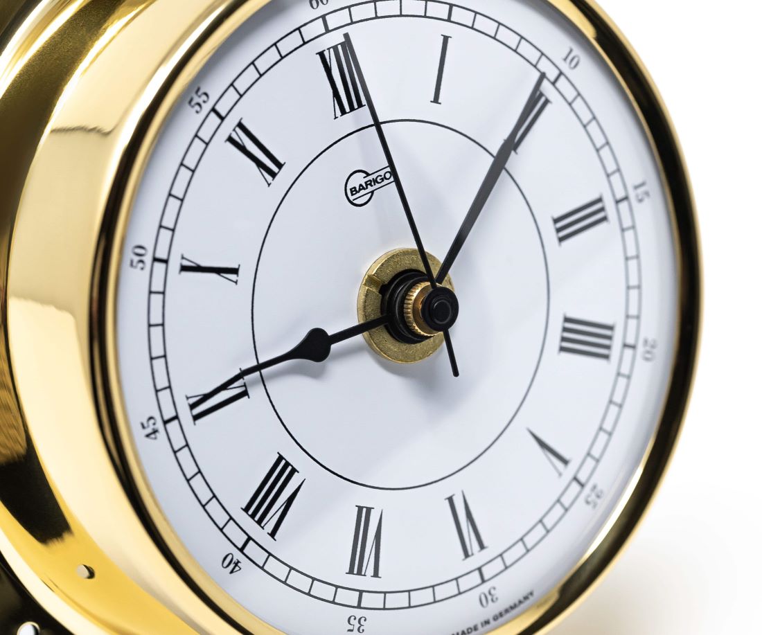 Barigo Tempo Quartz Clock 683MS – Polished Brass (110 mm)