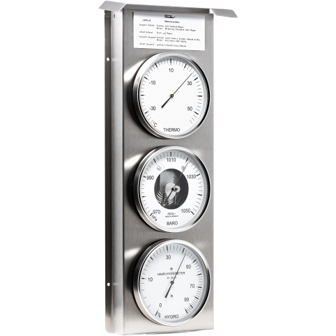 Impressive Indoor &amp; Outdoor Weatherstation- 3 in 1 - Hygrometer + Barometer + Thermometer